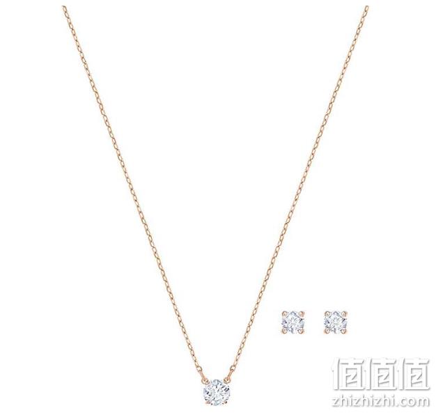 七夕礼物，Swarovski 施华洛世奇 单钻项链耳钉套装 5408433 prime会员489.82元包邮包税 值值值-买手聚集的地方
