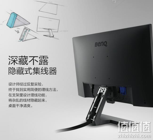 tuv莱茵认证+双音响+隐线设计：明基 27英寸 IPS显示器 GW2780 999元包邮 值值值-买手聚集的地方
