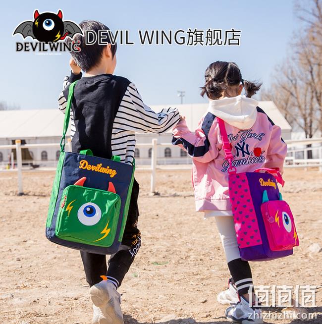 仅1个苹果的重量：韩国 devilwing 小恶魔 儿童单肩包 券后89元起包邮 值值值-买手聚集的地方