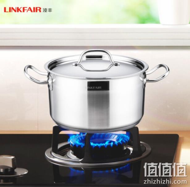 不易藏污垢：凌丰 不锈钢汤锅 4.5L LFYS-22S 双重优惠后118元包邮送百洁布 值值值-买手聚集的地方