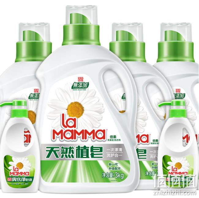 2件 妈妈壹选 洗衣皂液套装（3kg+1kgx3+内衣净300gx2） 79.9元包邮 值值值-买手聚集的地方