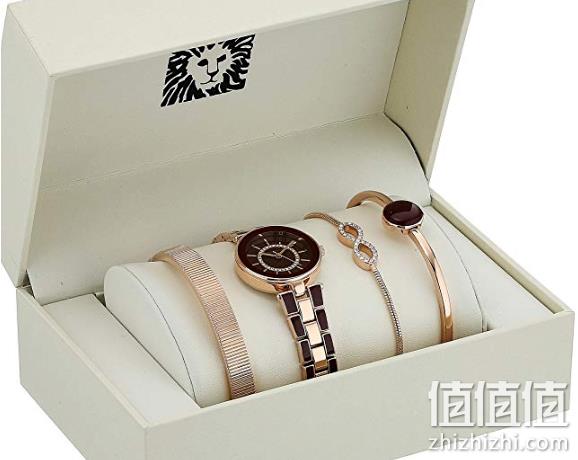 神价格：Anne Klein  勃艮第手表和手链套装 AK/3286BYST 接近3折，亚马逊prime会员直邮375元 值值值-买手聚集的地方