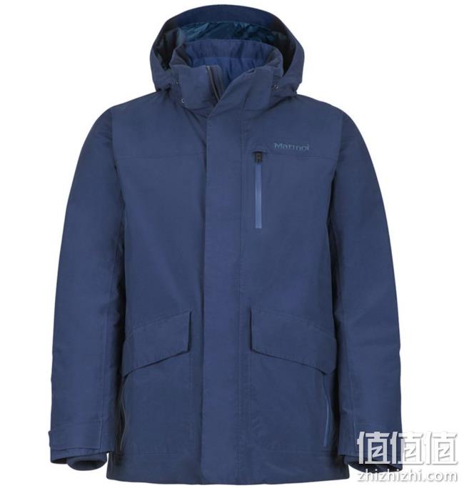 蓝色全尺码！Marmot 土拨鼠 Yorktown Featherless 男士MemBrain防水保暖夹克 125美元约¥893（原价350美元） 值值值-买手聚集的地方