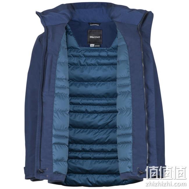 蓝色全尺码！Marmot 土拨鼠 Yorktown Featherless 男士MemBrain防水保暖夹克 125美元约¥893（原价350美元） 值值值-买手聚集的地方