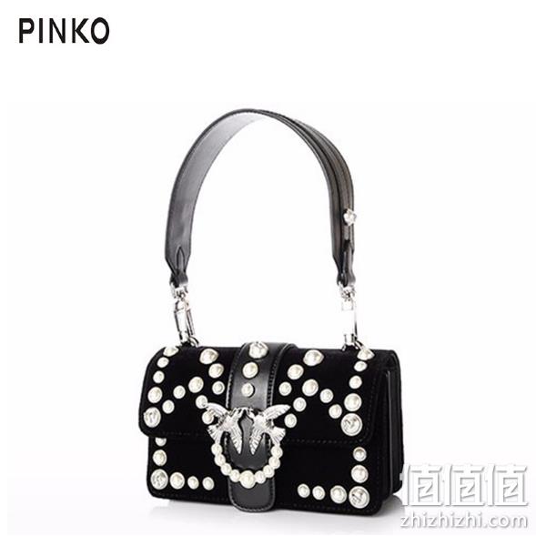1倍差价：Pinko 品高 Mini款 天鹅绒珍珠燕子包 1289.5元包邮包税（天猫2590元） 值值值-买手聚集的地方