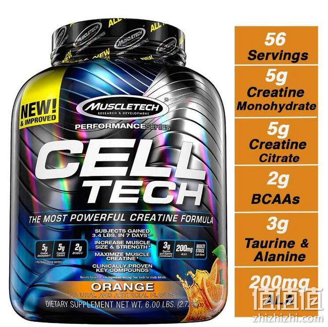 HPLC认证：998g 肌肉科技 CELL-TECH 橙味 肌酸肌肉蛋白粉 Prime直邮到手301元 值值值-买手聚集的地方