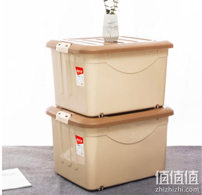 72L加大号！2个x2套  ，Citylong禧天龙 卡其色收纳箱 190元（折合47.5元/个） 值值值-买手聚集的地方