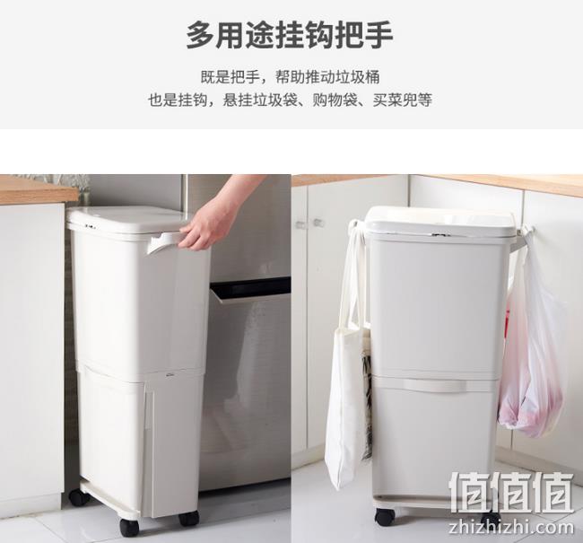 40L 干湿分类：kinbata 厨房垃圾桶 券后88元包邮（上次35L券后98元） 值值值-买手聚集的地方
