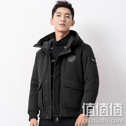 90%白鸭绒！雅鹿 2019冬季新款 男士连帽羽绒服 3色 209元包邮（吊牌价1599元） 值值值-买手聚集的地方