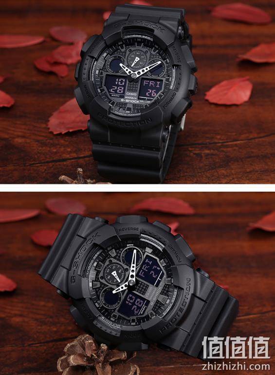 CASIO 卡西欧 G-SHOCK GA-100-1A1 双显运动手表 559元含税包邮 值值值-买手聚集的地方