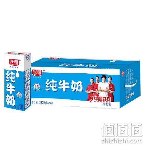 Plus会员专享：光明 纯牛奶 250mLx24盒 Plus会员凑单到手45元，可使用运费券带回 值值值-买手聚集的地方