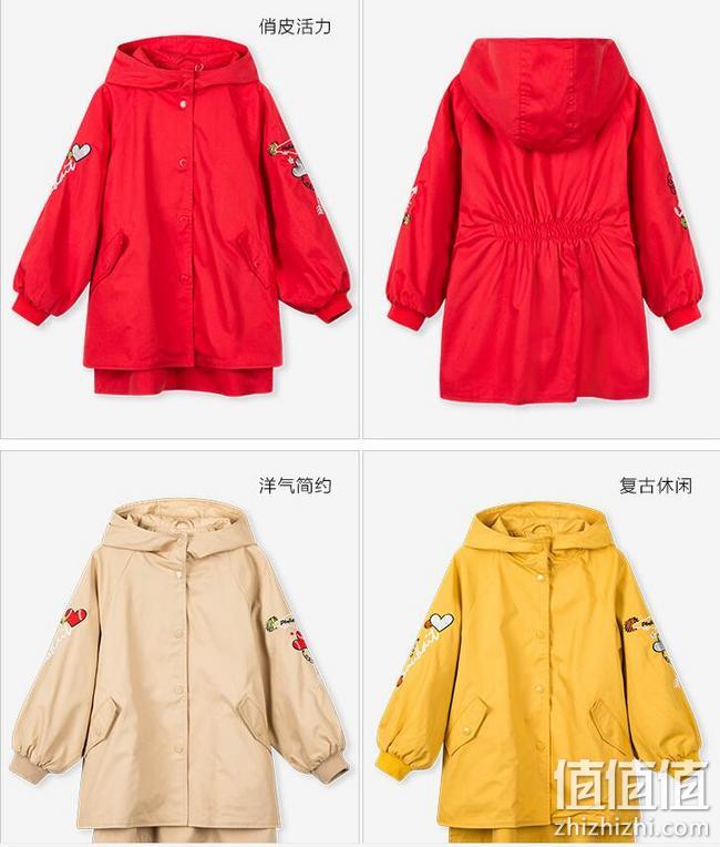 水孩儿 女童 2019年春秋新款英伦风衣外套 立减+券后149元包邮（吊牌价439元） 值值值-买手聚集的地方