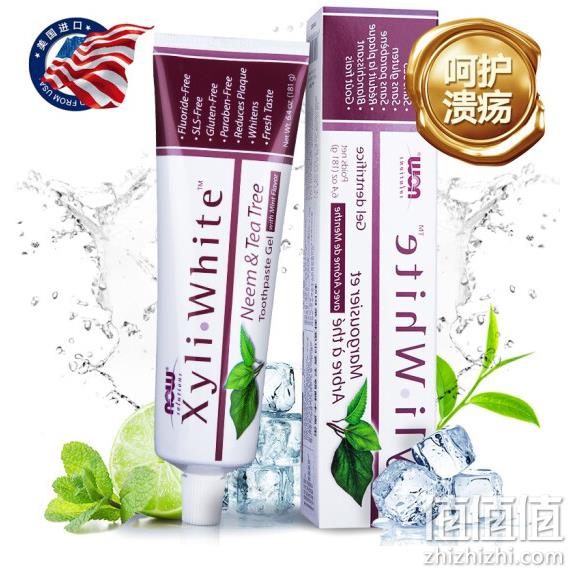 白菜价！缓解溃疡去烟渍：美国 NOW 诺奥 牙膏 181g 单只 券后19元包邮（京东48元） 值值值-买手聚集的地方