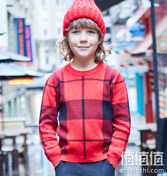 七匹狼 2019秋冬款 男童纯棉学院风圆领毛衣 59元包邮（专柜价259元） 值值值-买手聚集的地方