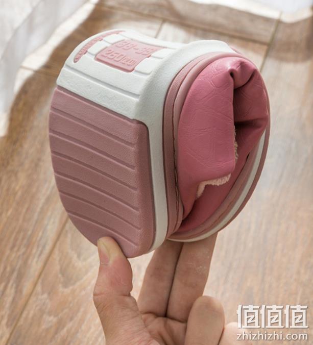 45°防滑+防水+防污：阿巴狮 PU皮面棉拖鞋 券后25.9元包邮 值值值-买手聚集的地方
