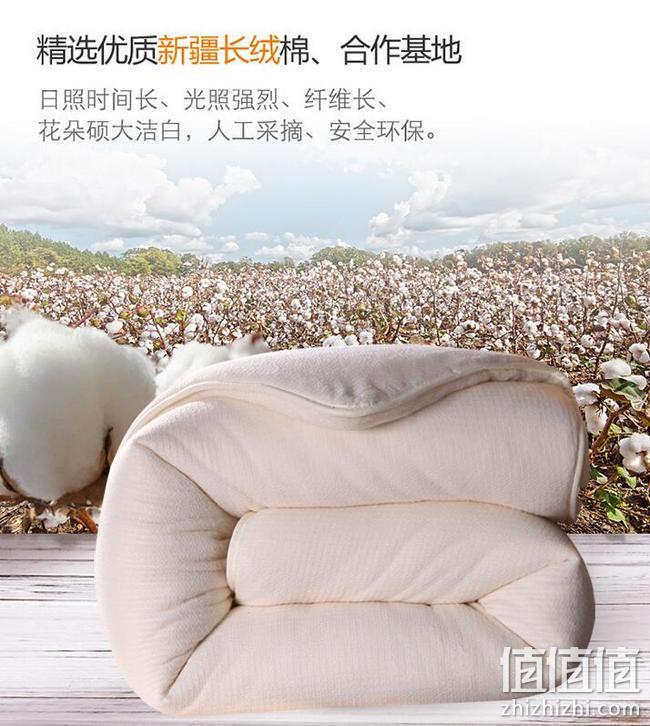 100%新疆长绒棉：北极绒 手工棉花被 4斤 230x200cm 券后96元包邮 值值值-买手聚集的地方