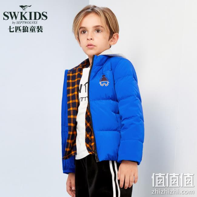 4.9分 90%白鸭绒：七匹狼 儿童羽绒服 多色 券后99元包邮（吊牌价759元） 值值值-买手聚集的地方