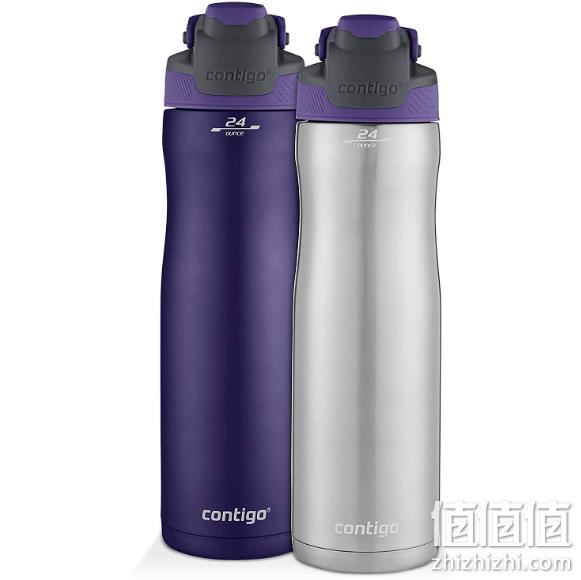 Contigo 康迪克 Autoseal Chill 不锈钢运动保温杯 700mlx2个 222.67元包邮 值值值-买手聚集的地方