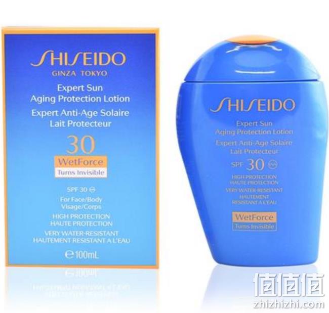 100ml，SHISEIDO 资生堂 新艳阳夏臻效水动力防晒乳液 蓝胖子 spf30 23.53欧元约¥184.7 值值值-买手聚集的地方