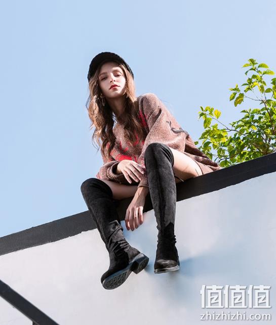 马克华菲 2019新款 女式时尚百搭粗跟过膝长筒靴 159元包邮（吊牌价598元） 值值值-买手聚集的地方