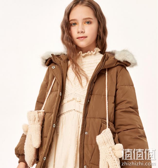 线下只够1件毛衣价：巴拉巴拉 儿童中长款保暖棉服 券后109元包邮（吊牌价359元） 值值值-买手聚集的地方