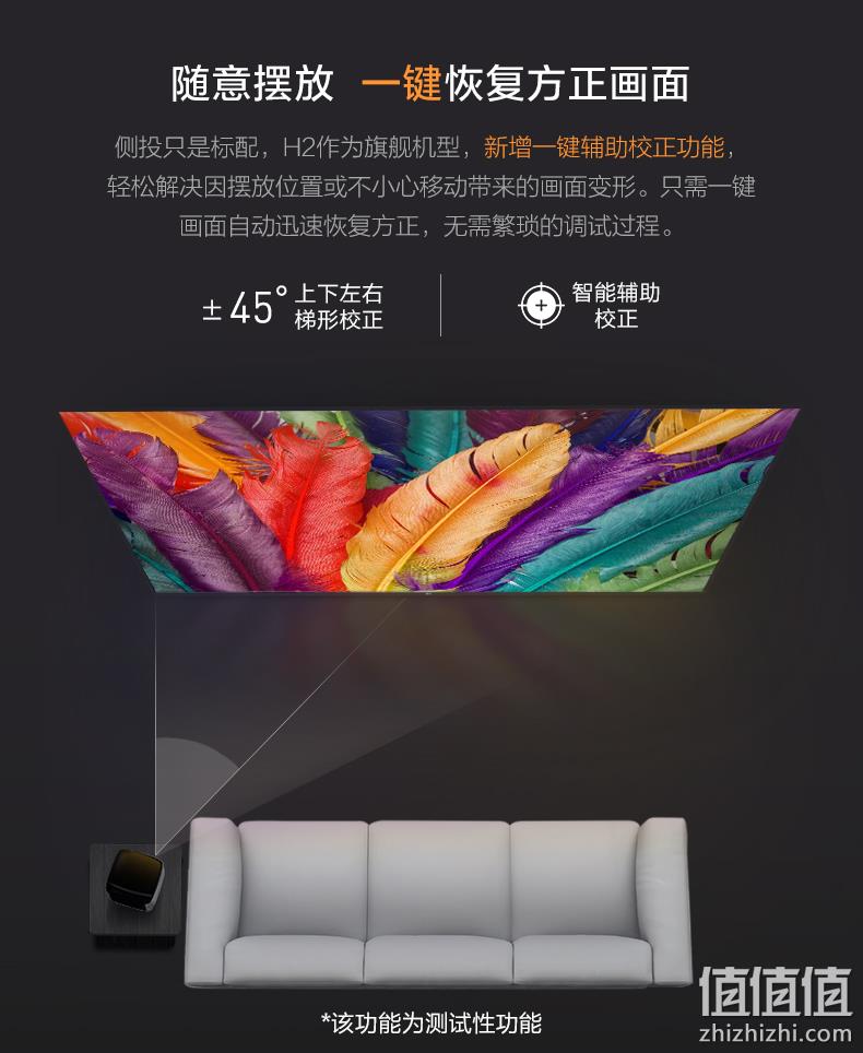 双11预售：6期免息！1350ANSI流明+运动补偿+ 智能语音，XGIMI 极米 H2 投影仪 3699元包邮，送3D眼镜x2 值值值-买手聚集的地方