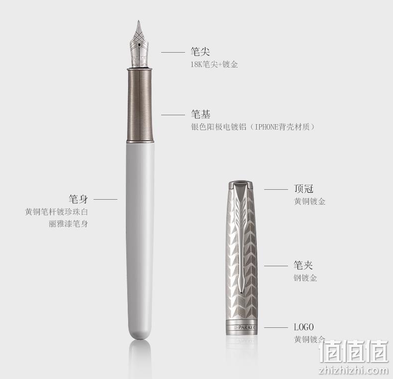 值哭、皇室授权、18K金、Parker派克 Sonnet卓尔系列 皓月光影 F尖 直邮到手680.98元（天猫旗舰券后3208元） 值值值-买手聚集的地方