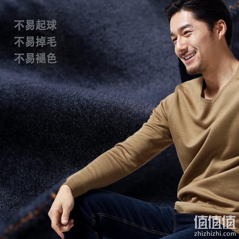 比菲力 加绒加厚男士圆领针织衫 19元包邮 值值值-买手聚集的地方