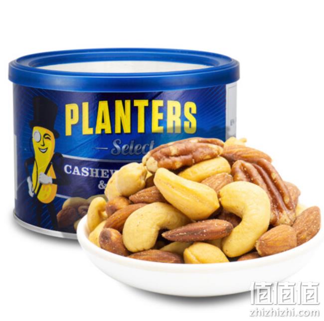 233gx4件 ，仅含巴旦木、碧根果、腰果！卡夫旗下 绅士牌 Planters 混合坚果 139.6元包邮 值值值-买手聚集的地方