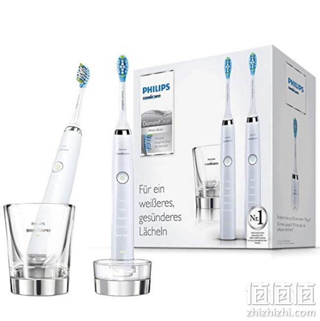 一对装！Philips 飞利浦 旗舰款 白钻 电动牙刷HX9327/87+充电玻璃杯 Prime到手约1324.5元（之前推荐1438元） 值值值-买手聚集的地方