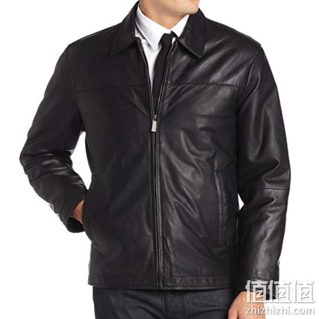 M码，Perry Ellis 派瑞·艾力斯 男士羊羔皮夹克 prime到手约854.7元 值值值-买手聚集的地方