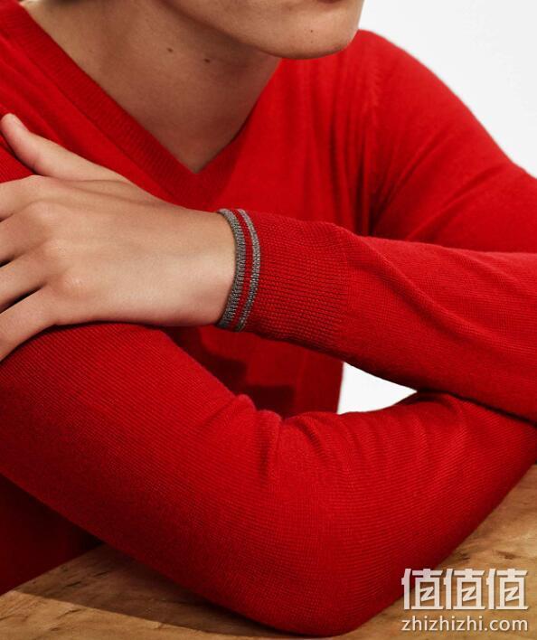 100%美利奴羊毛：Calvin Klein/卡尔文·克莱恩 男士 Merino Solid V领毛衣 Prime会员288元直邮到手 值值值-买手聚集的地方