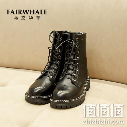 二层牛皮覆膜，MARK FAIRWHALE 马克华菲 女士马丁靴 159元包邮（吊牌价659元） 值值值-买手聚集的地方
