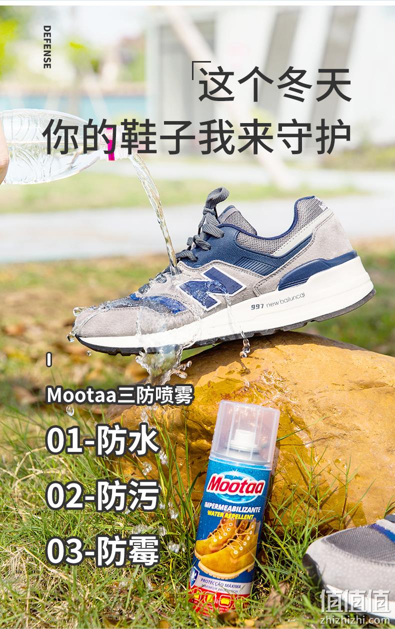 滴水不沾：欧洲进口 mootaa 纳米防水防污鞋靴喷雾 200ml 28元包邮 值值值-买手聚集的地方