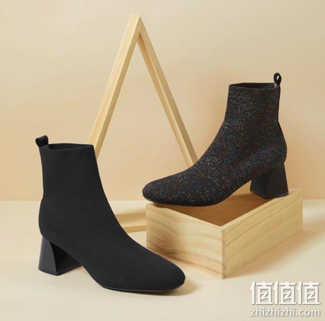 针织高弹鞋面+99.5%好评，YANXUAN 网易严选 女式金丝布金属跟短靴 新人170元（原价349元） 值值值-买手聚集的地方