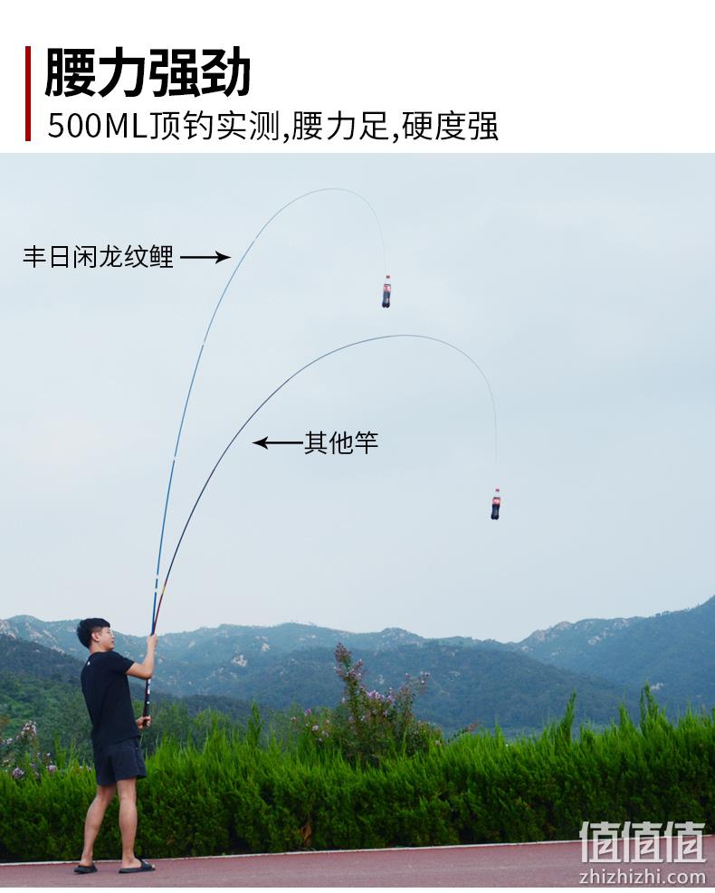 日本进口碳素、钓40多斤大鱼：浦望新 龙纹鲤鱼竿 超轻超硬28调 78元包邮 值值值-买手聚集的地方