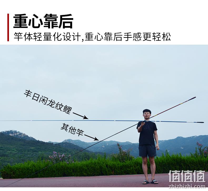 日本进口碳素、钓40多斤大鱼：浦望新 龙纹鲤鱼竿 超轻超硬28调 78元包邮 值值值-买手聚集的地方