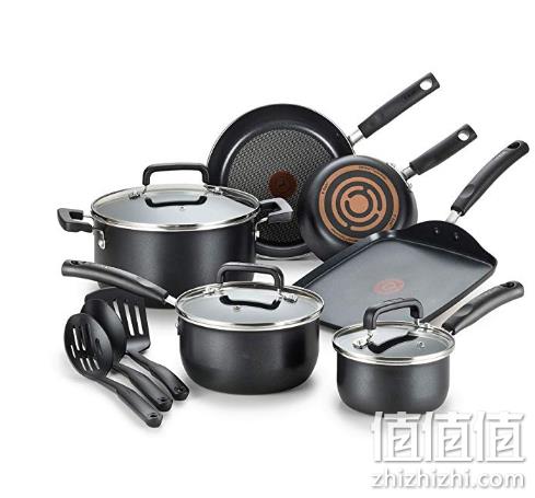 12件 随时了解油温+不粘，T-fal 特福 锅具套装 prime会员541元包邮包税（天猫1个锅356元） 值值值-买手聚集的地方