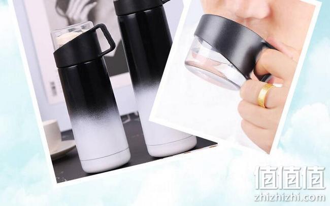 移动专享，304不锈钢，带水杯：齐玺 渐变色保温杯 500ml 券后23.9元包邮 值值值-买手聚集的地方