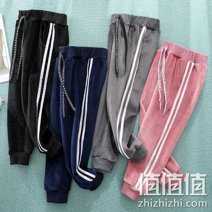 加绒加厚！北极绒 儿童金丝绒运动裤  券后24.8 值值值-买手聚集的地方