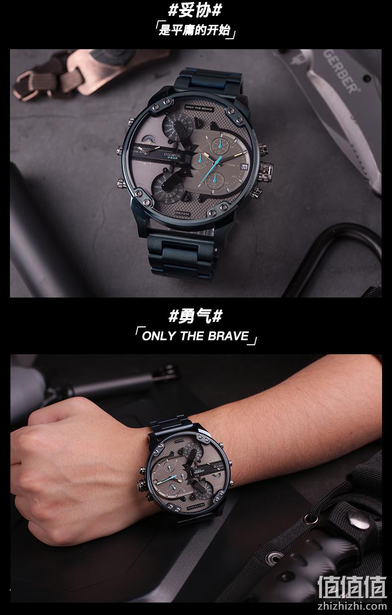 3倍差价、巨石·强森同款！Diesel 迪赛 MR DADDY系列 男士四区时显多功能计时石英手表 DZ7414 Prime直邮到手1252元（天猫旗舰店3790元） 值值值-买手聚集的地方
