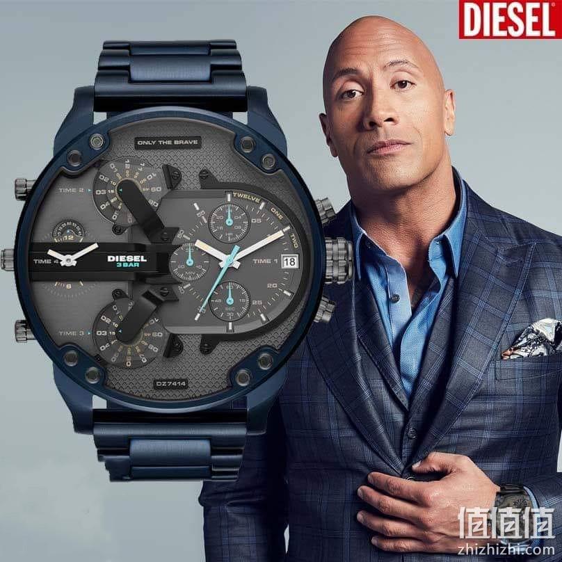 3倍差价、巨石·强森同款！Diesel 迪赛 MR DADDY系列 男士四区时显多功能计时石英手表 DZ7414 Prime直邮到手1252元（天猫旗舰店3790元） 值值值-买手聚集的地方