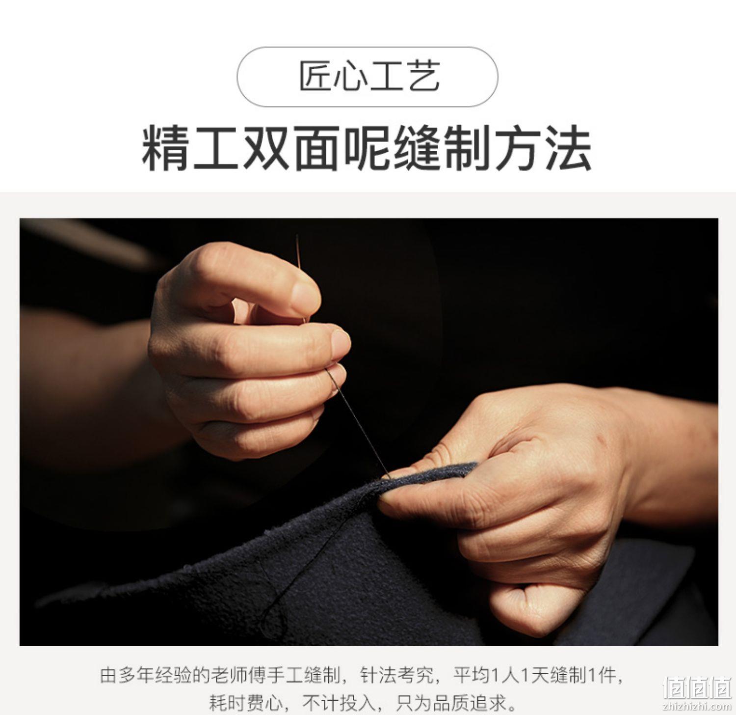 双面穿、100%羊毛、手工缝制：高梵 男士中长款双面呢羊毛大衣 券后399元包邮（原价1799元） 值值值-买手聚集的地方