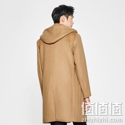 MECITY 男士可脱卸帽羊毛双面呢大衣 329元包邮（吊牌价1999元） 值值值-买手聚集的地方