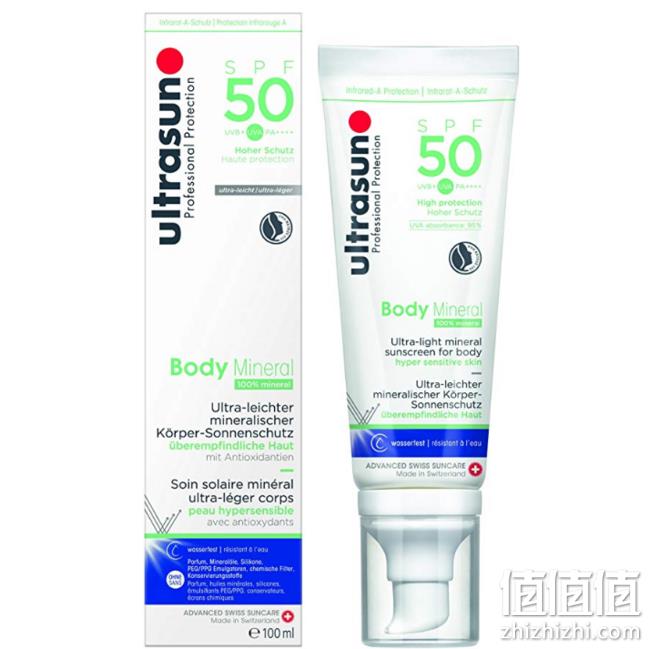 瑞士滑雪队推荐，Ultrasun 优佳 Body Mineral 矿物质身体防晒乳 SPF50 100ml prime到手约151.2元 值值值-买手聚集的地方