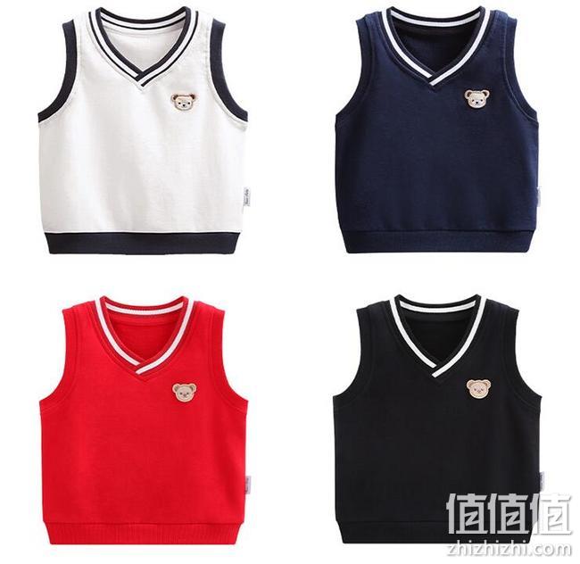 A类纯棉，Plus专享：3件 ClassicTeddy 儿童 精典泰迪背心马甲 多色 拍3件97元到手，4色可选 值值值-买手聚集的地方