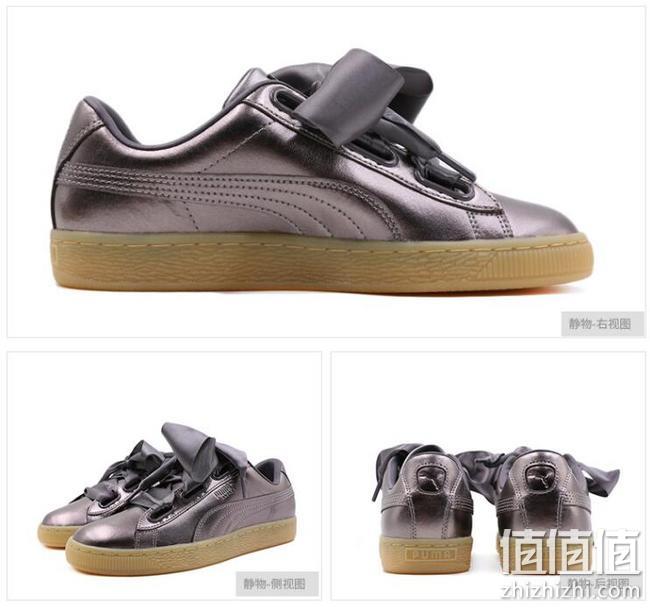 双12预售，二层牛皮，Puma/彪马 女士 丝带蝴蝶结烫金板鞋 189元到手（吊牌价769元） 值值值-买手聚集的地方
