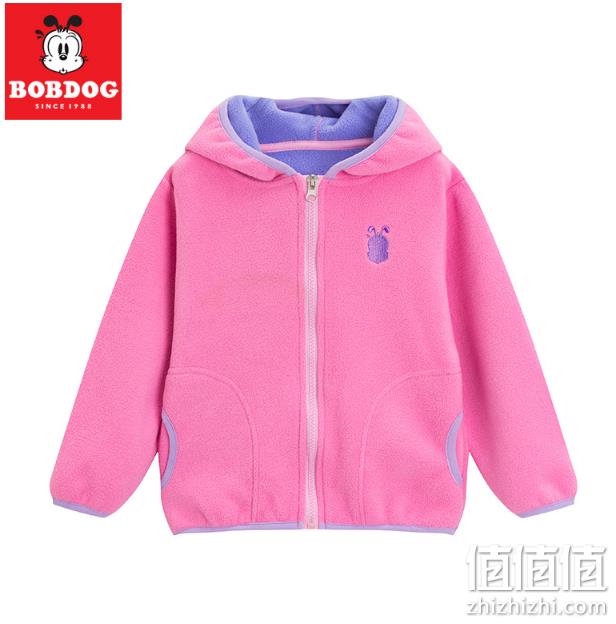 双层摇粒绒：巴布豆 儿童加厚抓绒衣外套 3色 新低49.9元包邮 值值值-买手聚集的地方