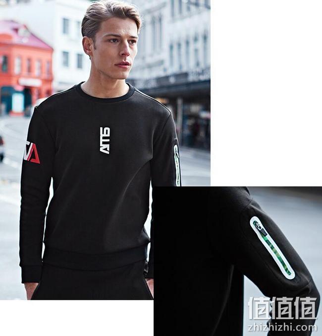 商场同款，七匹狼 男士 圆领套头运动卫衣 159元包邮 值值值-买手聚集的地方