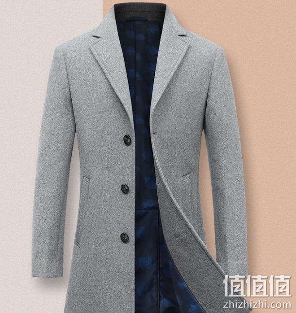 羊毛含量50.2%：雪中飞 男士中长款大衣 双重优惠后139元包邮 值值值-买手聚集的地方